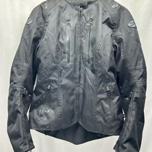 Joe Rocket Women's Black Motorcycle Jacket LG ARMOR INSERTS RIDE RACE